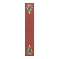 72" Oh Christmas Tree On Red Table Runner -Northlight Shop D518246S 3