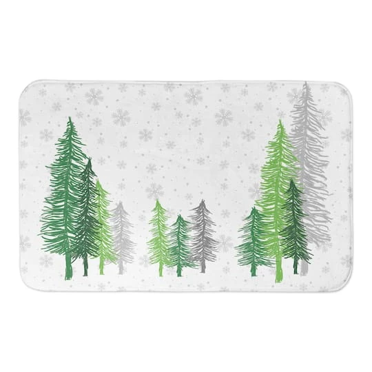 Designs Direct Merry Christmas Forest 34" X 21" Bath Mat 4 Designs Direct Merry Christmas Forest 34" X 21" Bath Mat - Image 2