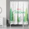 Designs Direct Merry Christmas Forest Snowflakes 71" X 74" Shower Curtain 1 Designs Direct Merry Christmas Forest Snowflakes 71" X 74" Shower Curtain -Northlight Shop D518265S 1
