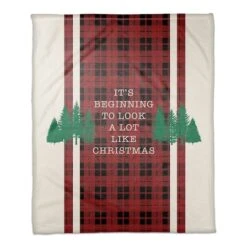 Look A Lot Like Xmas 50x60 Coral Fleece Blanket 7 Look A Lot Like Xmas 50x60 Coral Fleece Blanket -Northlight Shop D518270S 1 1