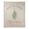 Meet Under Mistletoe 50x60 Coral Fleece Blanket 2 Meet Under Mistletoe 50x60 Coral Fleece Blanket -Northlight Shop D518272S 1