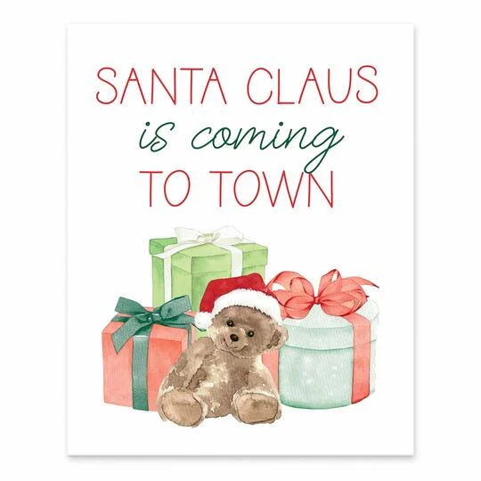 Santa Is Coming To Town 8x10 Tabletop Canvas 4 Santa Is Coming To Town 8x10 Tabletop Canvas - Image 2