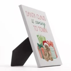 Santa Is Coming To Town 8x10 Tabletop Canvas 7 Santa Is Coming To Town 8x10 Tabletop Canvas -Northlight Shop D518297S 2