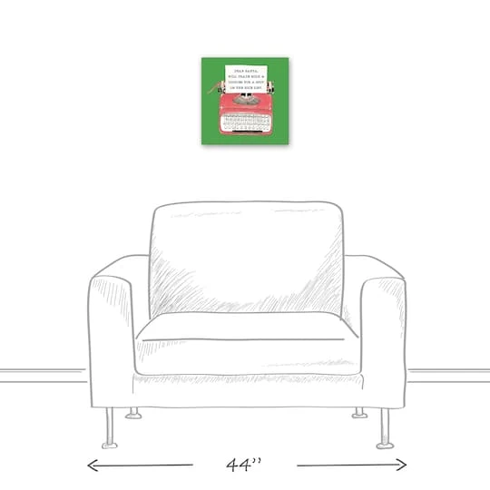 Christmas Typewriter Canvas Wall Art 7 Christmas Typewriter Canvas Wall Art - Image 5