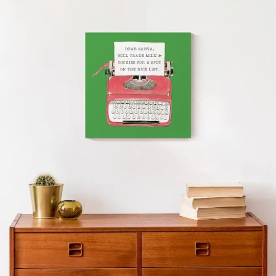 Christmas Typewriter Canvas Wall Art 8 Christmas Typewriter Canvas Wall Art - Image 6