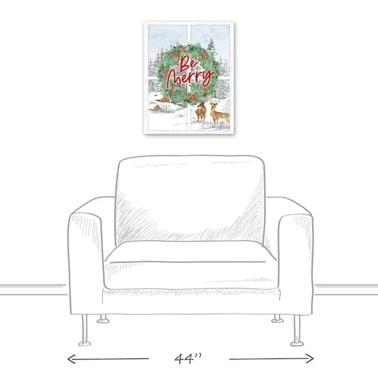 Be Merry Winter Window 16x20 Canvas Wall Art 7 Be Merry Winter Window 16x20 Canvas Wall Art - Image 5