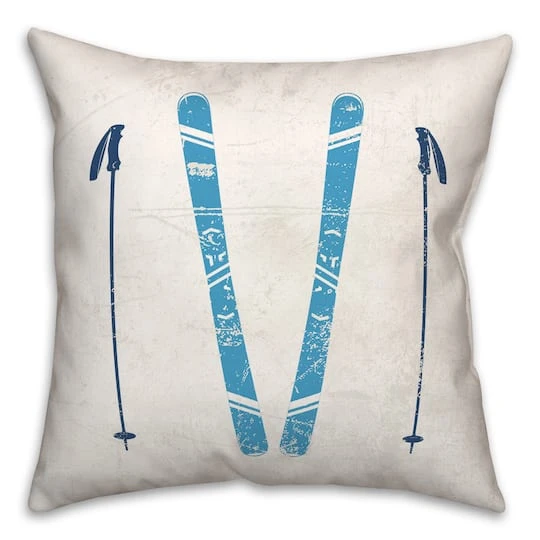 Let It Snow Skis18x18 Throw Pillow 4 Let It Snow Skis18x18 Throw Pillow - Image 2
