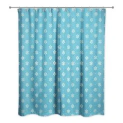 Simple Snowflake Shower Curtain 6 Simple Snowflake Shower Curtain -Northlight Shop D518386S 1 1