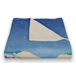 Arctic Nighttime Cabin 50x60 Coral Fleece Blanket -Northlight Shop D518393S 2
