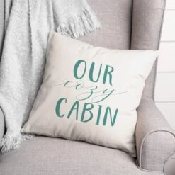 Our Cozy Cabin 18x18 Throw Pillow -Northlight Shop D518417S 2