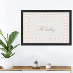 30" Sweet Holiday Peppermint Black Framed Print Wall Art -Northlight Shop D518466S 2