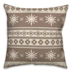 Neutral Christmas Sweater Throw Pillow -Northlight Shop D518471S 1 1
