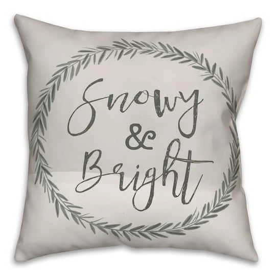 Snowy And Bright 18x18 Throw Pillow 4 Snowy And Bright 18x18 Throw Pillow - Image 2