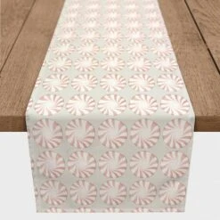 Peppermint Candy 16x90 Poly Twill Table Runner 8 Peppermint Candy 16x90 Poly Twill Table Runner -Northlight Shop D518488S 2