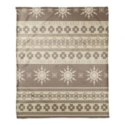 Neutral Christmas Sweater Coral Fleece Blanket 7 Neutral Christmas Sweater Coral Fleece Blanket -Northlight Shop D518500S 1 1