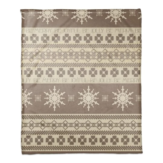Neutral Christmas Sweater Coral Fleece Blanket 4 Neutral Christmas Sweater Coral Fleece Blanket - Image 2