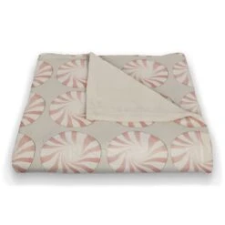 Peppermint Candy 50x60 Coral Fleece Blanket 8 Peppermint Candy 50x60 Coral Fleece Blanket -Northlight Shop D518502S 2