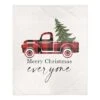 Merry Christmas Truck Sherpa Fleece Blanket 2 Merry Christmas Truck Sherpa Fleece Blanket -Northlight Shop D518546S 1