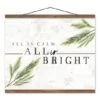 All Is Bright 20x16 Teak Hanging Canvas 2 All Is Bright 20x16 Teak Hanging Canvas -Northlight Shop D518550S 1