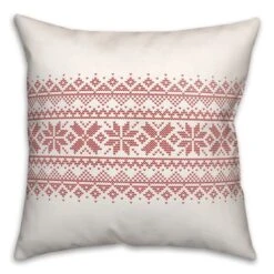 Knit Snowflakes 18x18 Throw Pillow -Northlight Shop D518564S 1 1