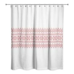 Knit Snowflakes Shower Curtain 6 Knit Snowflakes Shower Curtain -Northlight Shop D518568S 1 1