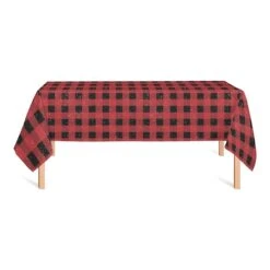 Red Black Buffalo Check 58x102 Tablecloth 7 Red Black Buffalo Check 58x102 Tablecloth -Northlight Shop D518583S 2