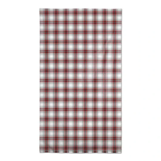 Red Gray Plaid 58x102 Tablecloth 4 Red Gray Plaid 58x102 Tablecloth - Image 2