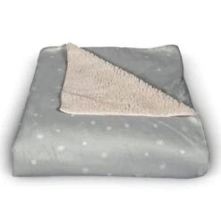 Snowy Calm Bright 50x60 Sherpa Fleece Blanket -Northlight Shop D518598S 2