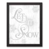 Let It Snowflakes 11x14 Black Framed Canvas -Northlight Shop D518647S 1