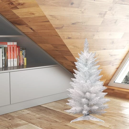 2.5ft. Unlit Sparkle White Spruce Artificial Christmas Tree 5 2.5ft. Unlit Sparkle White Spruce Artificial Christmas Tree - Image 3