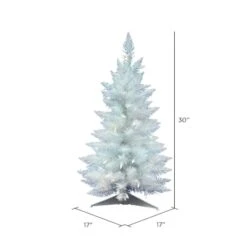 2.5ft. Pre-Lit Sparkle White Spruce Artificial Christmas Tree, Warm White Lights 11 2.5ft. Pre-Lit Sparkle White Spruce Artificial Christmas Tree, Warm White Lights -Northlight Shop D522190S 4