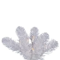 6.5ft. Pre-Lit Sparkle White Spruce Artificial Christmas Tree, Clear Dura-Lit Lights 11 6.5ft. Pre-Lit Sparkle White Spruce Artificial Christmas Tree, Clear Dura-Lit Lights -Northlight Shop D522199S 3