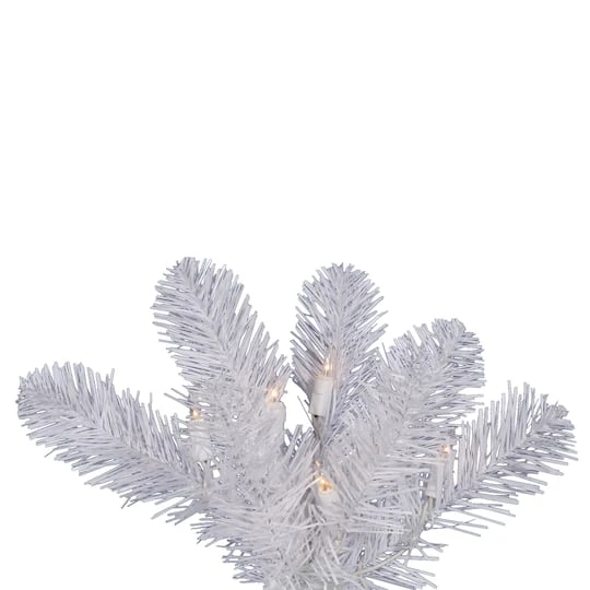 6.5ft. Pre-Lit Sparkle White Spruce Artificial Christmas Tree, Clear Dura-Lit Lights 6 6.5ft. Pre-Lit Sparkle White Spruce Artificial Christmas Tree, Clear Dura-Lit Lights - Image 4