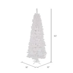 6.5ft. Pre-Lit Sparkle White Spruce Artificial Christmas Tree, Clear Dura-Lit Lights 12 6.5ft. Pre-Lit Sparkle White Spruce Artificial Christmas Tree, Clear Dura-Lit Lights -Northlight Shop D522199S 4