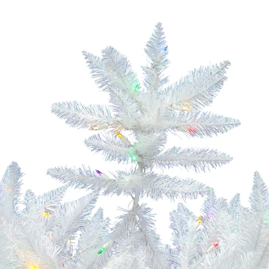 3.5ft. Pre-Lit Sparkle White Spruce Artificial Christmas Tree, Multi-Colored LED Lights 6 3.5ft. Pre-Lit Sparkle White Spruce Artificial Christmas Tree, Multi-Colored LED Lights - Image 4