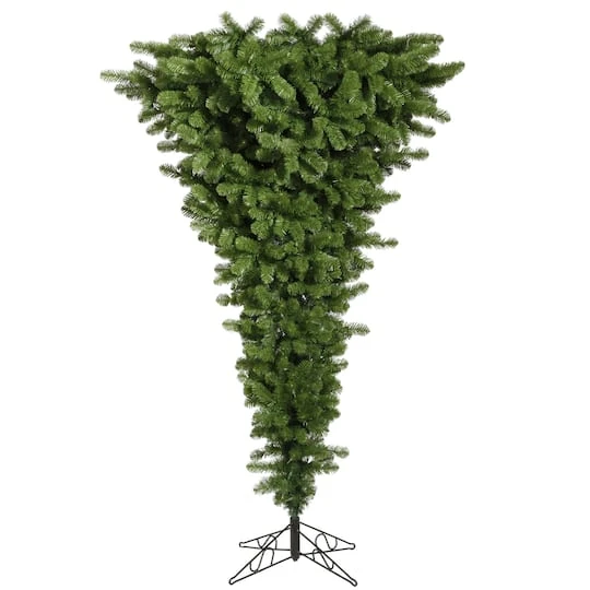 7.5ft. Unlit Green Upside Down Artificial Christmas Tree 4 7.5ft. Unlit Green Upside Down Artificial Christmas Tree - Image 2