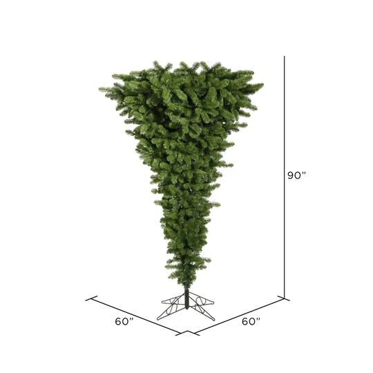 7.5ft. Unlit Green Upside Down Artificial Christmas Tree 7 7.5ft. Unlit Green Upside Down Artificial Christmas Tree - Image 5