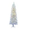 5ft. Pre-Lit Sparkle White Spruce Pencil Artificial Christmas Tree, Warm White LED Lights 2 5ft. Pre-Lit Sparkle White Spruce Pencil Artificial Christmas Tree, Warm White LED Lights -Northlight Shop D522240S 1