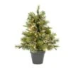 2ft. Pre-Lit Cashmere Pine Artificial Christmas Tree In Pot, Warm White Dura-Lit® LED Lights