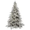 4.5ft. Pre-Lit Flocked Utica Fir Artificial Christmas Tree, Warm White LED Lights -Northlight Shop D522333S 1