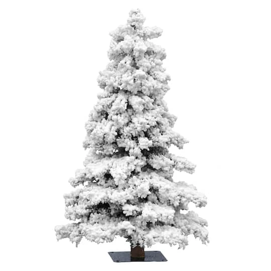 7ft. Unlit Flocked Spruce Artificial Christmas Tree 4 7ft. Unlit Flocked Spruce Artificial Christmas Tree - Image 2