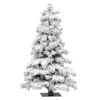 7ft. Unlit Flocked Spruce Artificial Christmas Tree 1 7ft. Unlit Flocked Spruce Artificial Christmas Tree -Northlight Shop D522350S 1