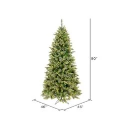 7.5ft. Pre-Lit Cashmere Artificial Christmas Tree, Warm White Dura-Lit® LED Lights -Northlight Shop D522360S 4