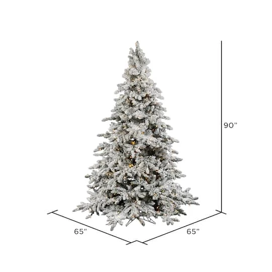 7.5ft. Pre-Lit Flocked Utica Fir Artificial Christmas Tree, Pure White LED Lights 7 7.5ft. Pre-Lit Flocked Utica Fir Artificial Christmas Tree, Pure White LED Lights - Image 5