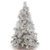 3.5ft. Pre-Lit Flocked Alberta Artificial Christmas Tree, Pure White LED Lights 2 3.5ft. Pre-Lit Flocked Alberta Artificial Christmas Tree, Pure White LED Lights -Northlight Shop D522419S 1