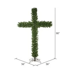 7.5ft. Pre-Lit Artificial Christmas Cross, Clear Dura-Lit® Lights -Northlight Shop D522440S 6