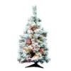 3ft. Pre-Lit Flocked Alaskan Pine Artificial Christmas Tree, Multicolor Dura-Lit® Lights 1 3ft. Pre-Lit Flocked Alaskan Pine Artificial Christmas Tree, Multicolor Dura-Lit® Lights -Northlight Shop D522477S 1