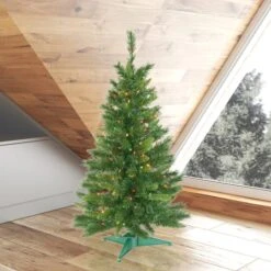 3.5ft. Pre-Lit Imperial Pine Artificial Christmas Tree, Multicolor Dura-Lit® Lights 7 3.5ft. Pre-Lit Imperial Pine Artificial Christmas Tree, Multicolor Dura-Lit® Lights -Northlight Shop D522492S 2