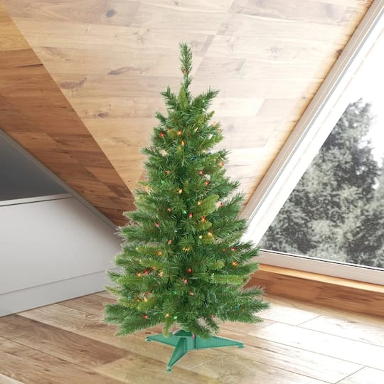 3.5ft. Pre-Lit Imperial Pine Artificial Christmas Tree, Multicolor Dura-Lit® Lights 4 3.5ft. Pre-Lit Imperial Pine Artificial Christmas Tree, Multicolor Dura-Lit® Lights - Image 3