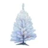 3ft. Pre-Lit Crystal White Spruce Artificial Christmas Tree, Multicolor LED Lights 2 3ft. Pre-Lit Crystal White Spruce Artificial Christmas Tree, Multicolor LED Lights -Northlight Shop D522495S 1